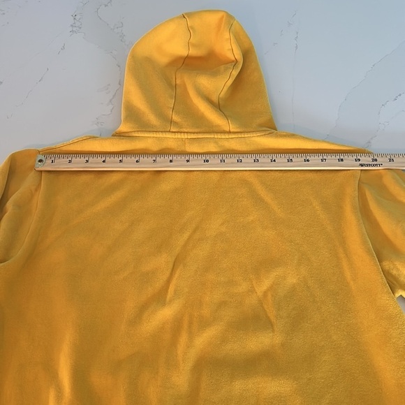 Ellesse Yellow Hoodie Front Logo Drawstring Size Medium Unisex - Picture 5 of 7